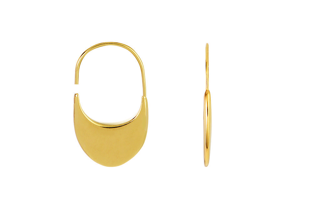 Gold Plated Oval Hoops