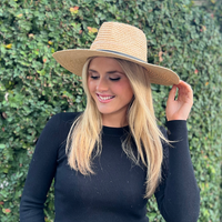 Xenia Raffia Wide Brim Fedora