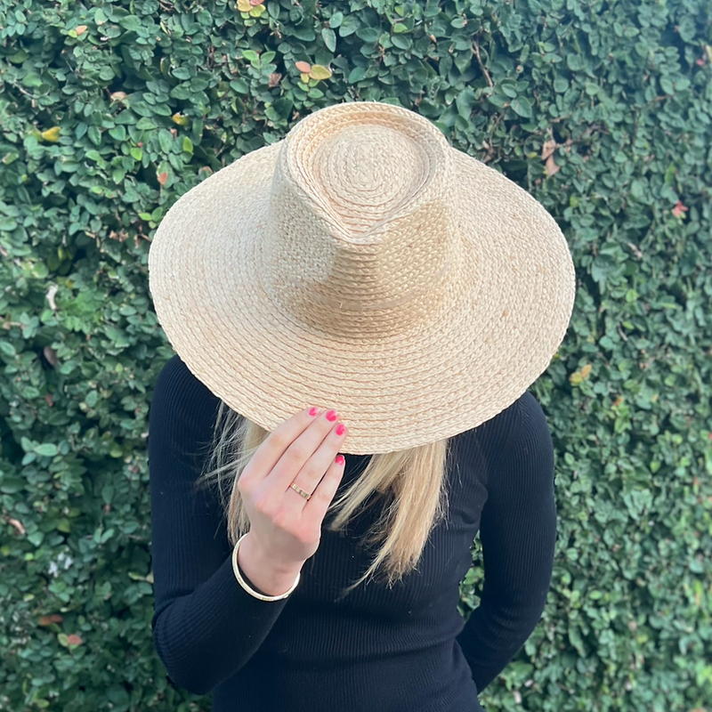 Xenia Raffia Wide Brim Fedora