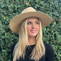 Xenia Raffia Wide Brim Fedora