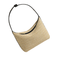 Bodicia - Straw Crochet & Black Vegan Bag