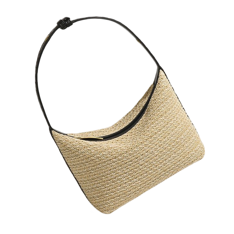 Bodicia - Straw Crochet & Black Vegan Bag