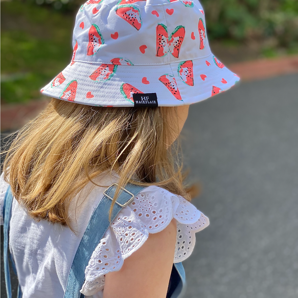 Watermelon Bucket Hat -Age 5-8 Years with Toggle