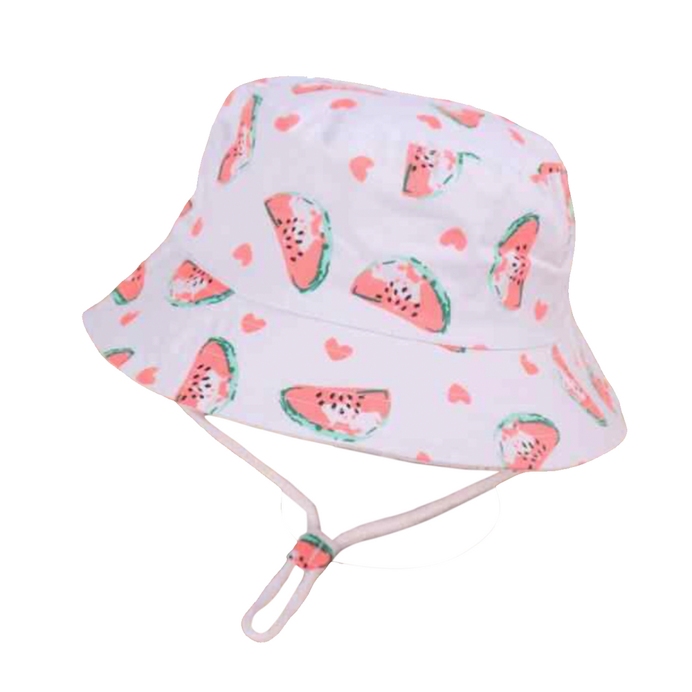 Watermelon Bucket Hat -Age 5-8 Years with Toggle