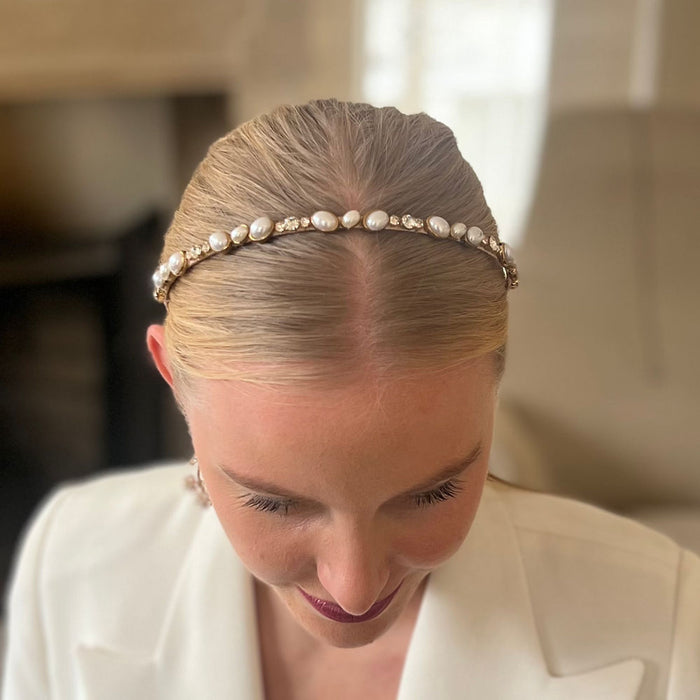 Chelsea Pearl & Crystal Headband