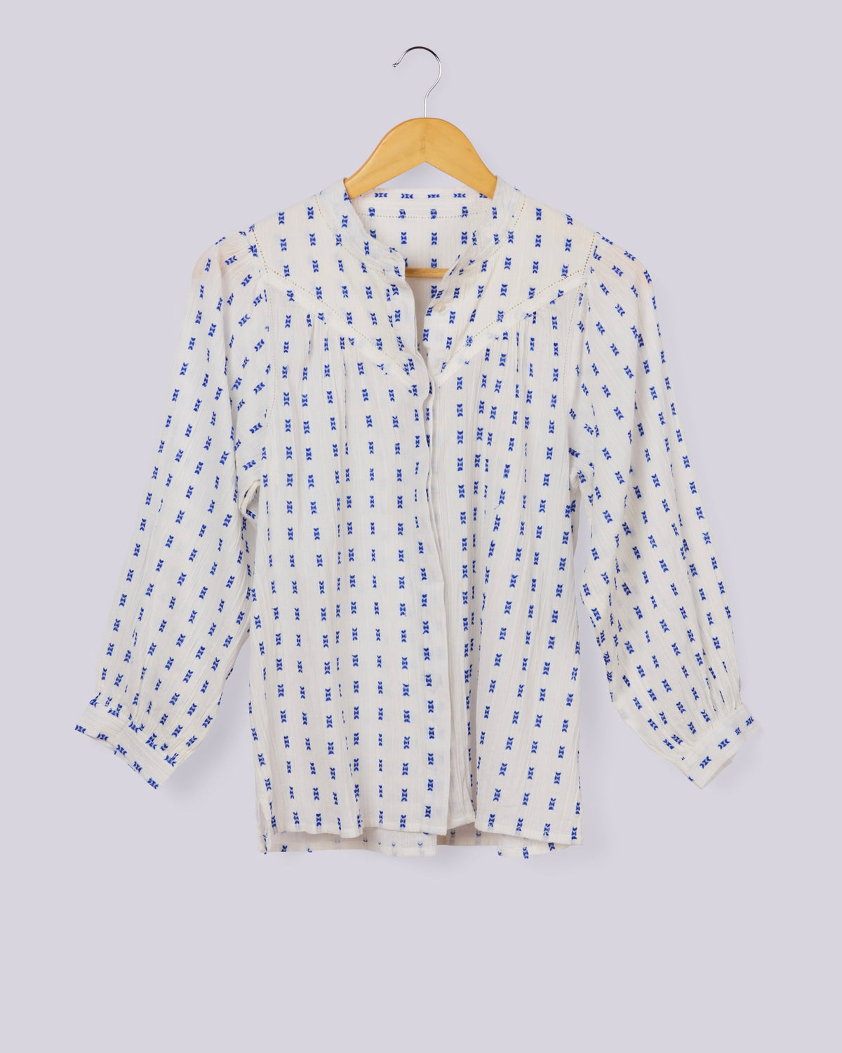 Fille Blouse - Blue Weave