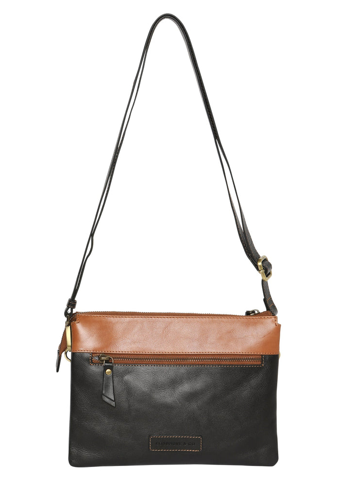 Cosgrove & Co Australia - Amelia Cross Body Travel Bag in Tobacco/Black