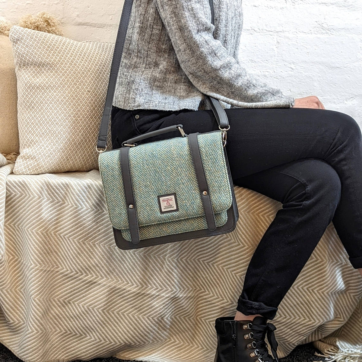 Harris Tweed Mini Messenger Bag