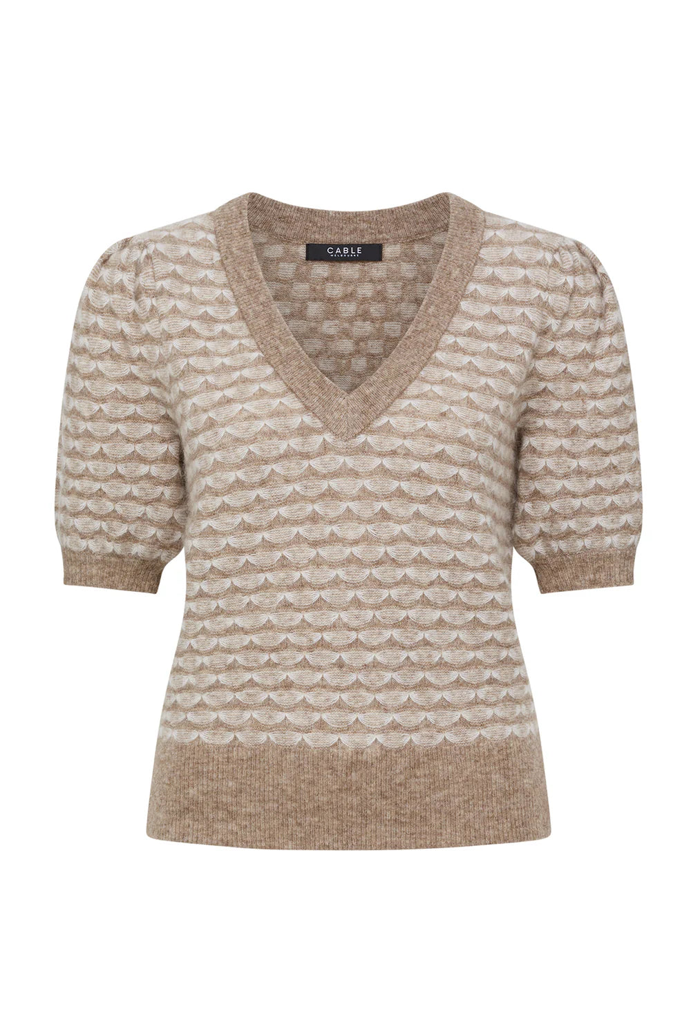 Cable - Annika Mohair Top - Latte