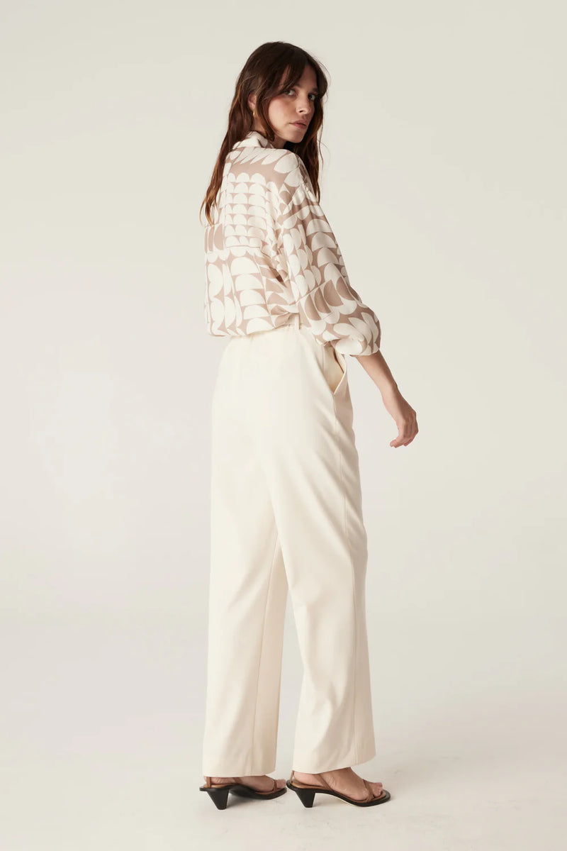 Cable - Tate Wide Leg Pant - Ivory