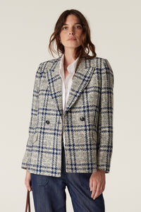 Cable - Alix Jacket - Navy Check