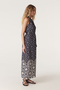 Cable - Temple Halter Neck Dress - Mosaic Print