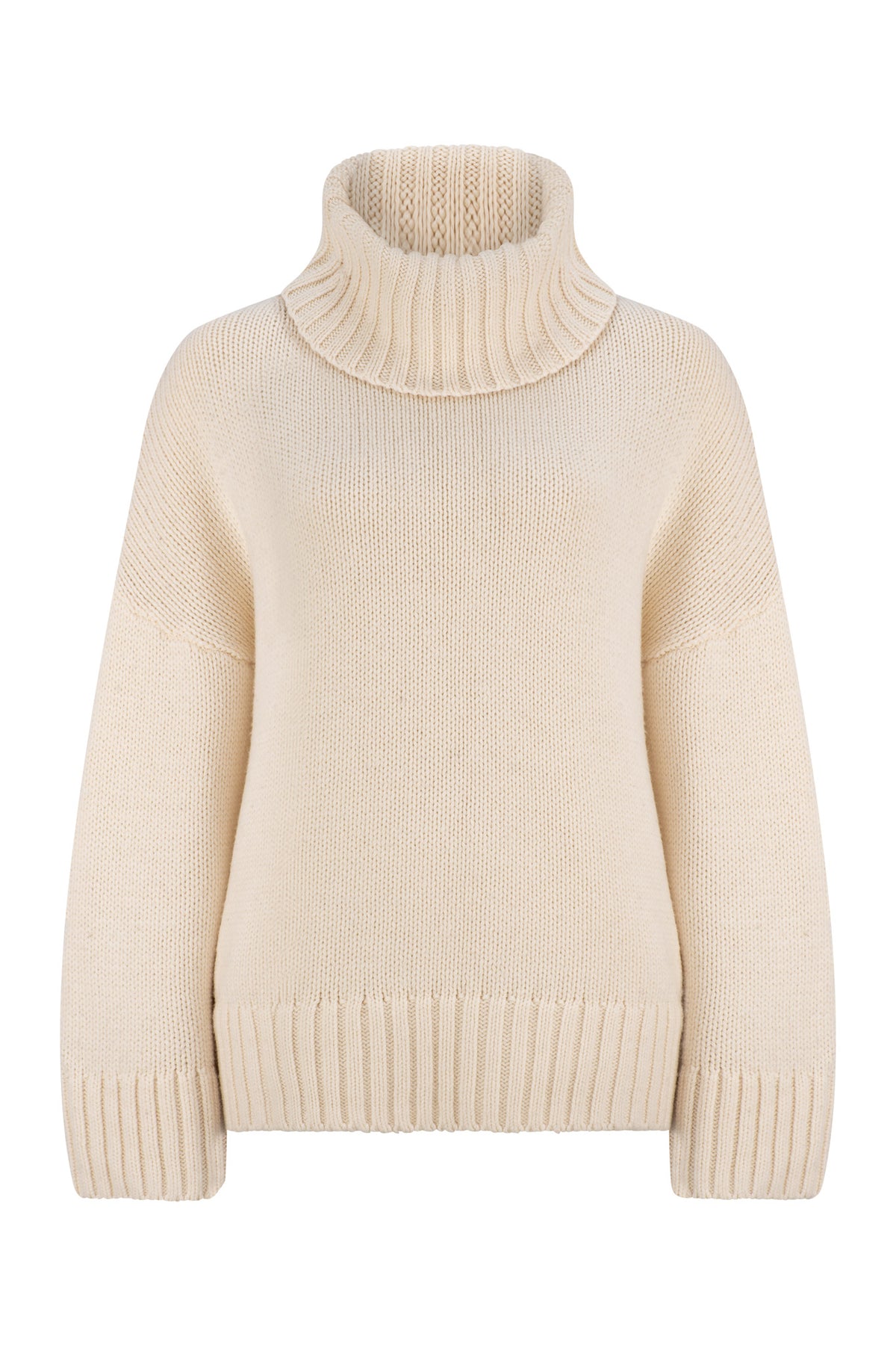 Ivory NY Roll Neck Jumper