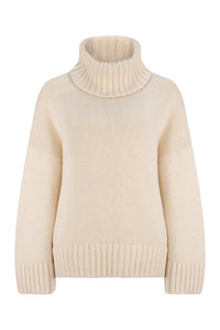 Ivory NY Roll Neck Jumper