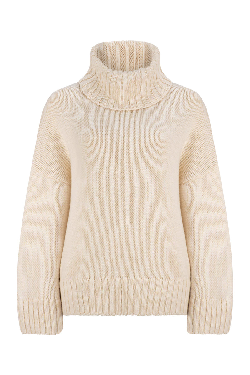 Ivory NY Roll Neck Jumper