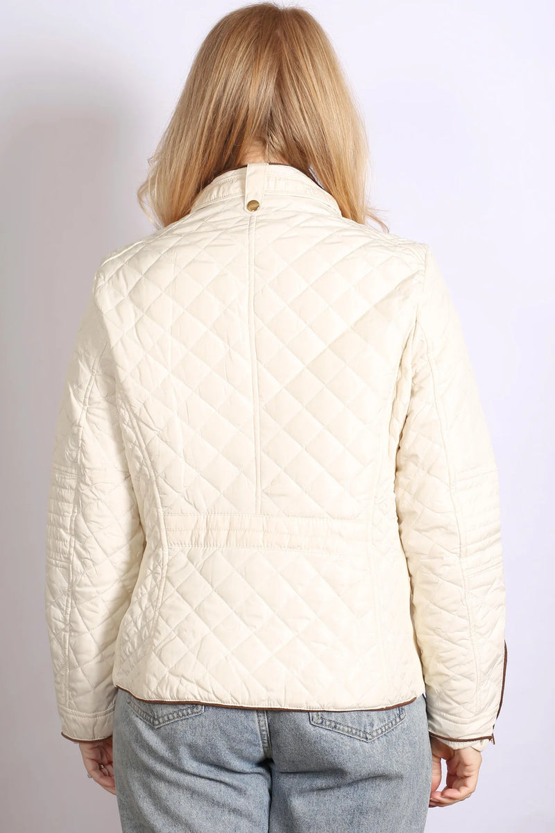 Short Quilted Jacket - Cream