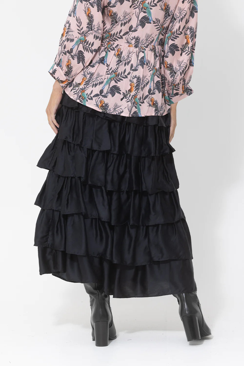 Silk Imposter Skirt - Black ‘Joey the Label’