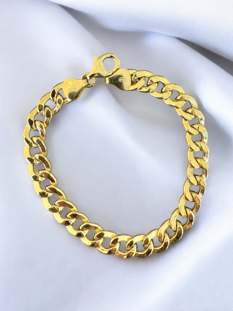 Gold Cubed Hollow Bracelt