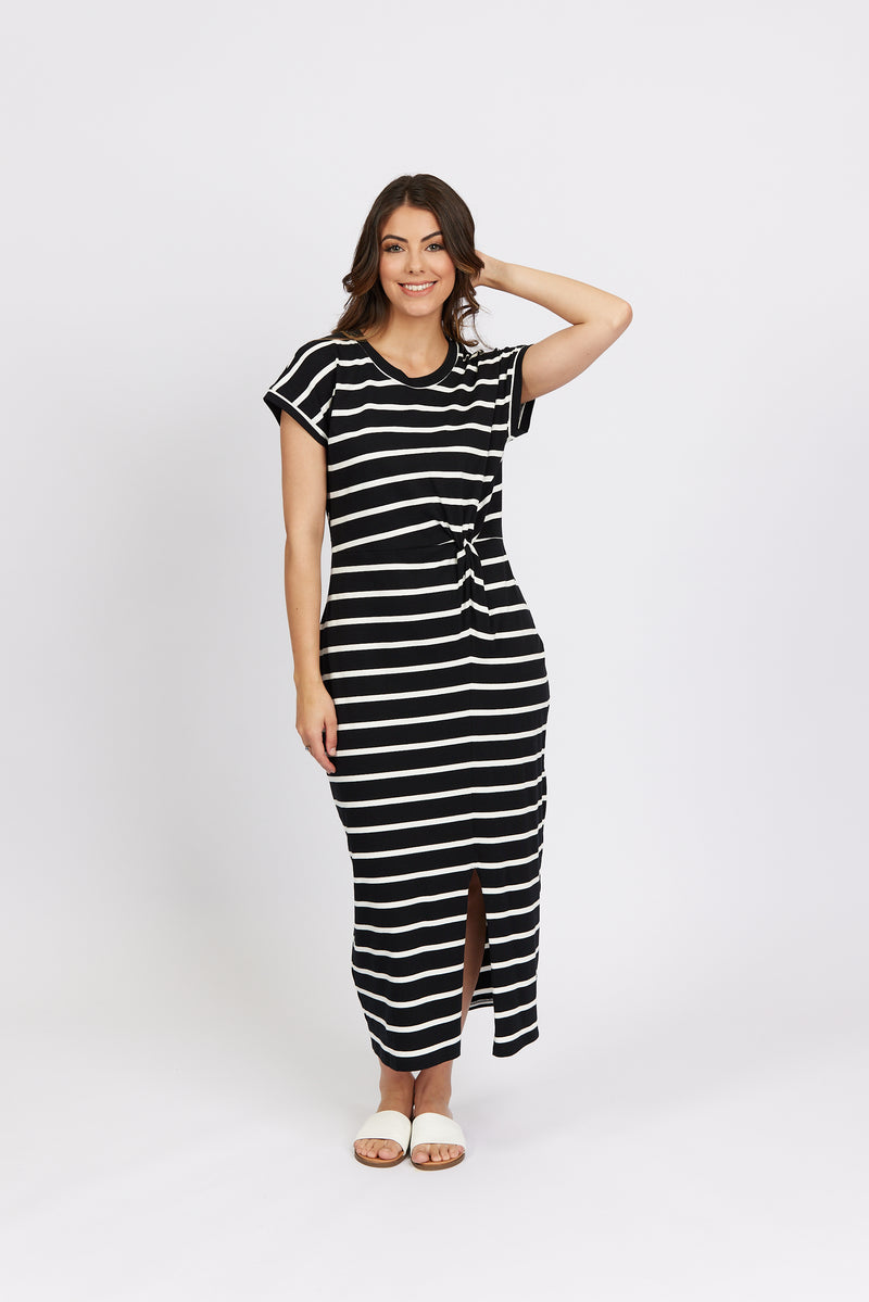 Knewe - Parker Dress - Black Stripe