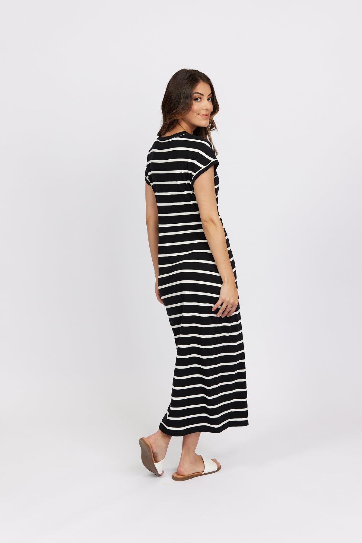 Knewe - Parker Dress - Black Stripe