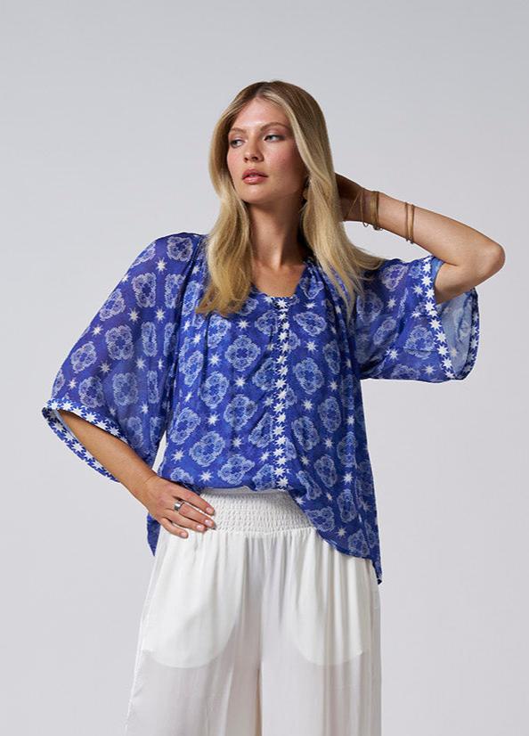 Loobies Story - Indigo Multi Aria Blouse