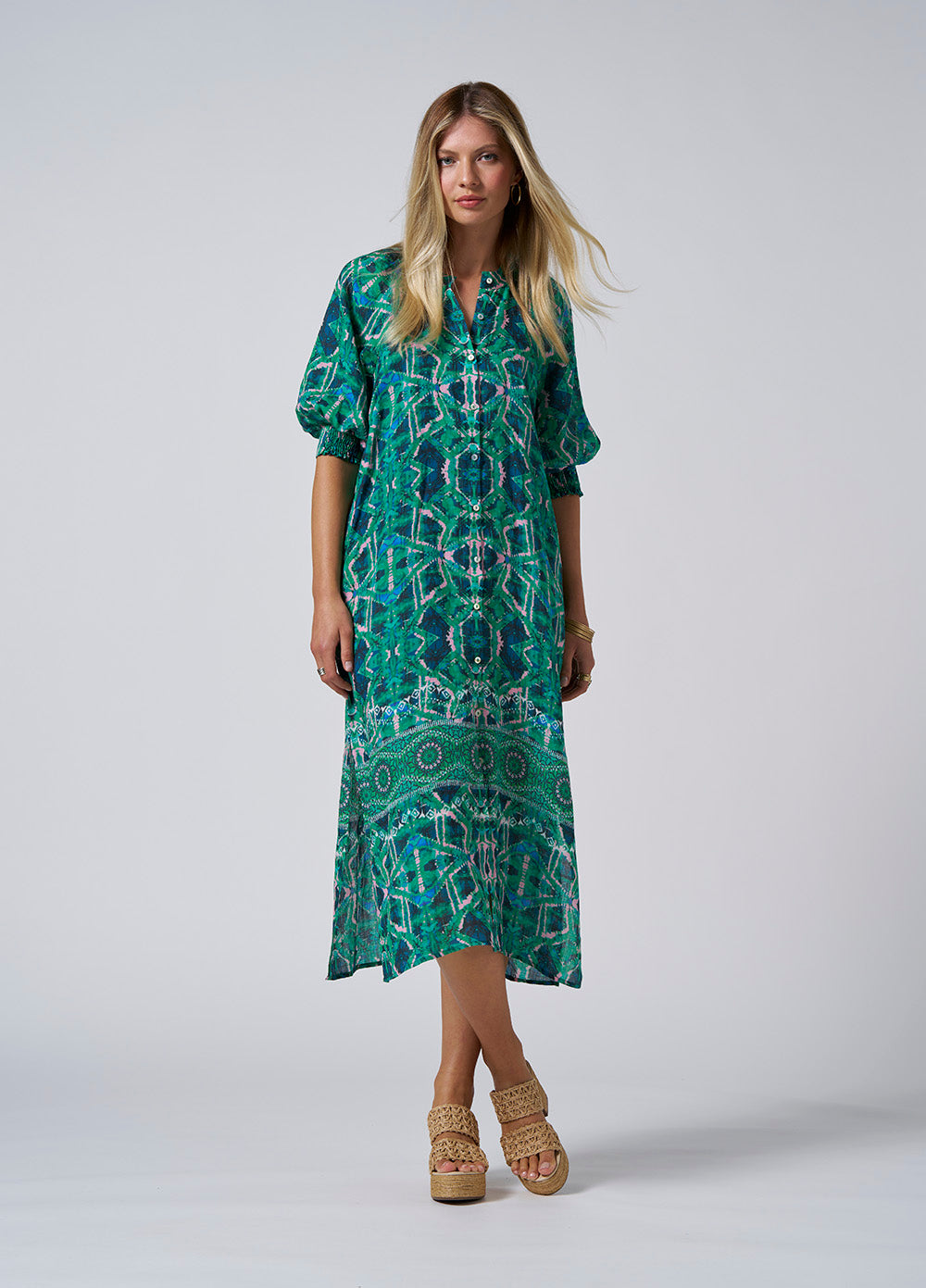 Loobies Story - Kelly Green Gia Shirt Dress