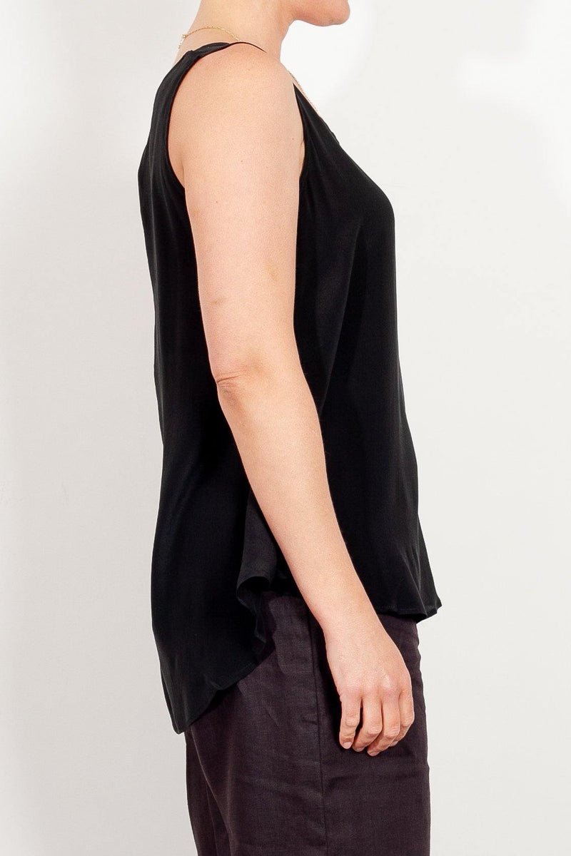 M.A.Dainty Maud Dainty - Silk Gillie Top in Black