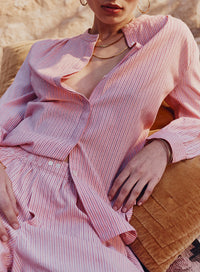 Ami Blouse Pink & Red Stripe - Marie Louise De Monterey