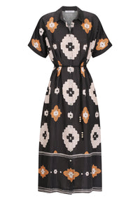 Morrison - Navi Linen Print Shirt Dress