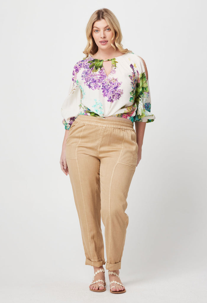 Once Was - Annabelle Cold Shoulder Viscose Blouse