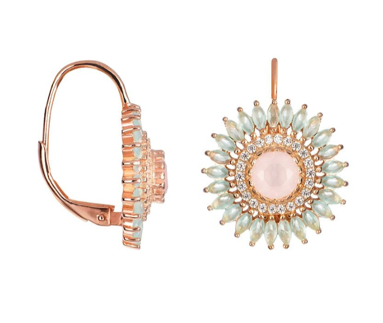 Rose Gold Sun Earrings