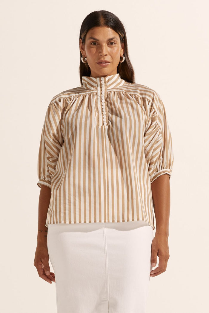 Zoe Kratzmann Adage Top - Flax Stripe