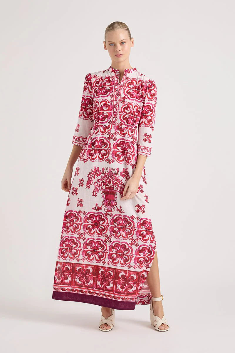 Lola -  Mary Cotton Ruby Maxi