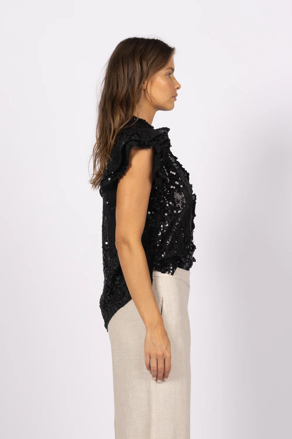 Joey the Label - Sequin Me Blouse Black