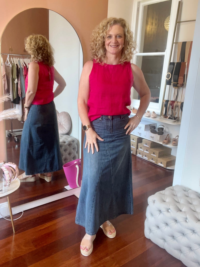 Katherine Long Denim Skirt