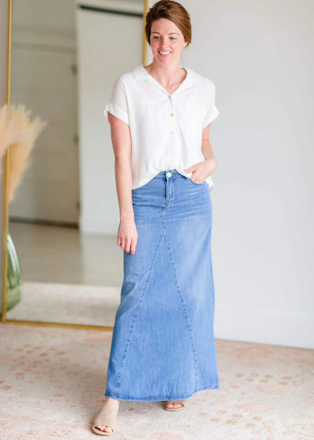 Elegant Fashion Denim Skirt High Waist Jeans Skirt Women Ruffle Mermaid  Skirt Maxi Long Skirts Streetwear Midi Denim Skirt 23f - Skirts - AliExpress